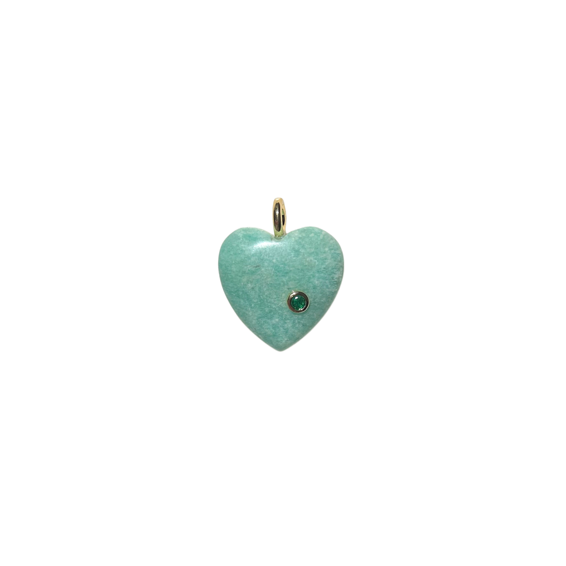amazonite heart charm for necklace