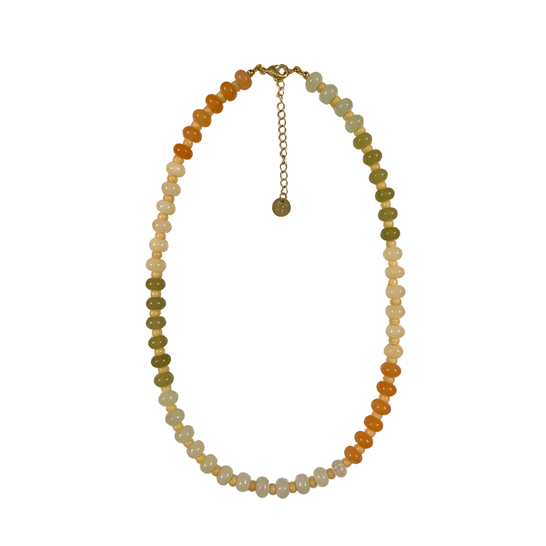 Necklace with multicolored beads
