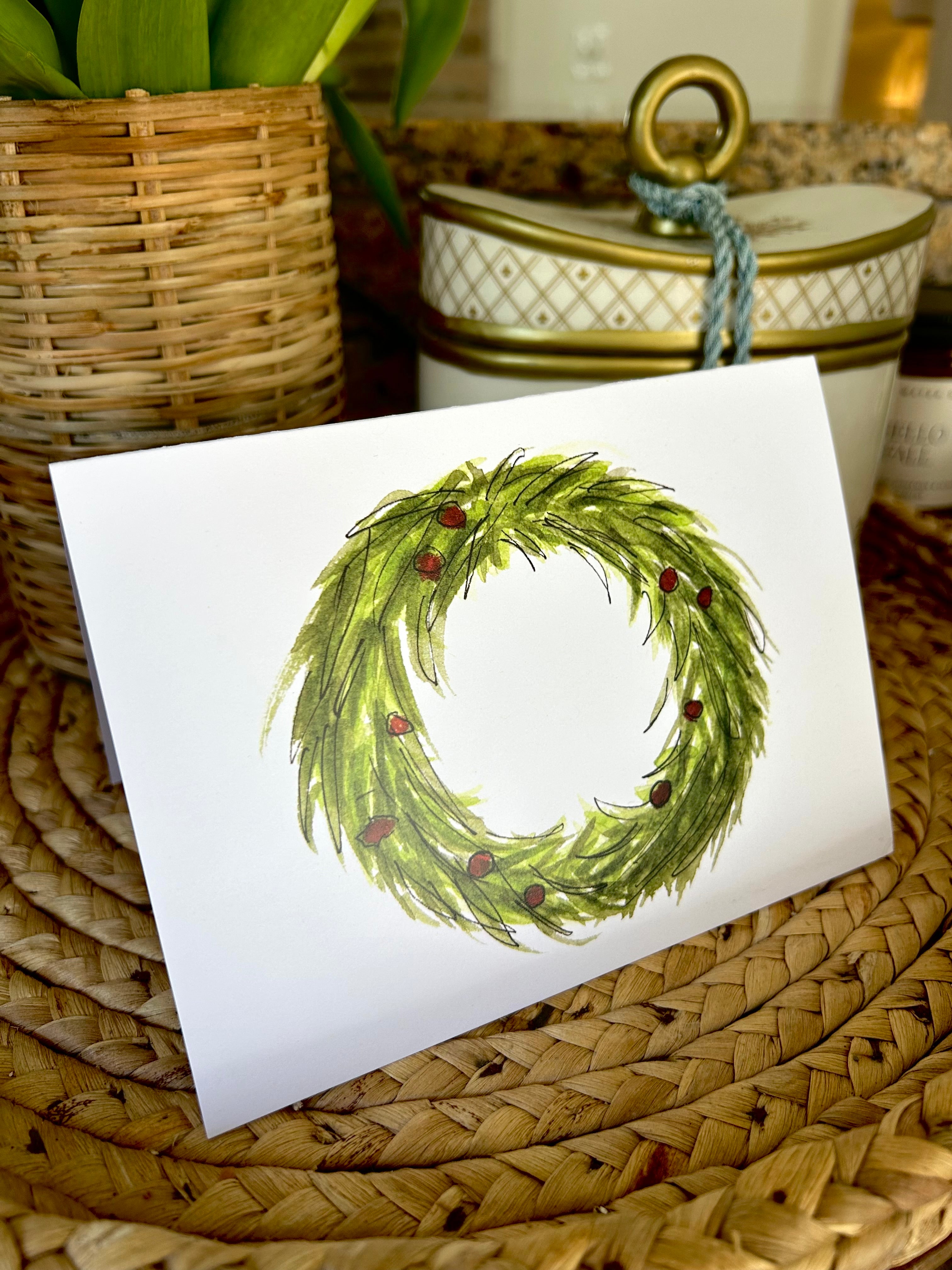 Wreath Notecards