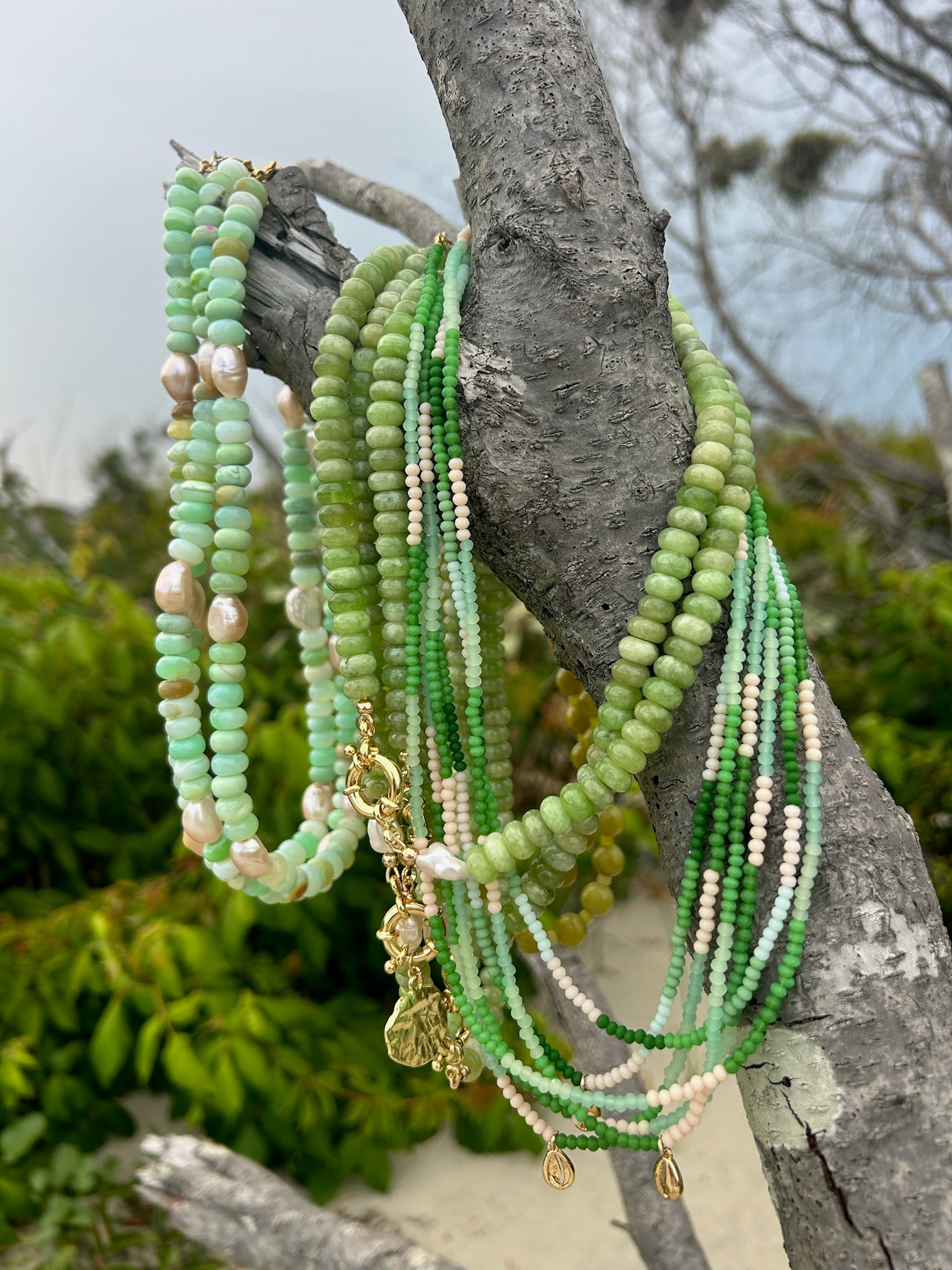 Green Parsons Pearl Necklace