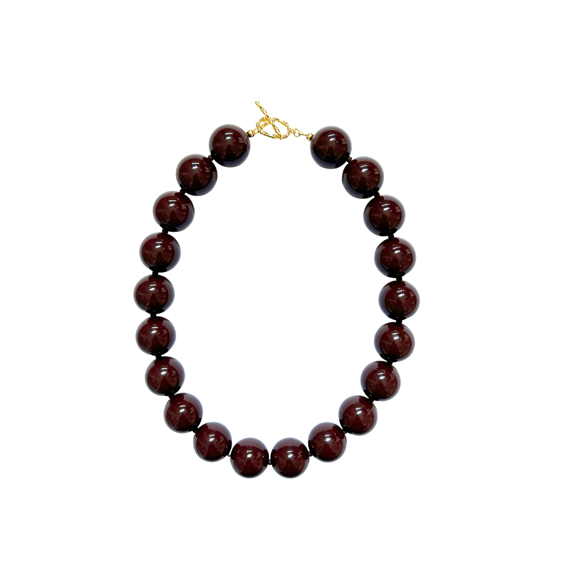 big brown beaded necklace