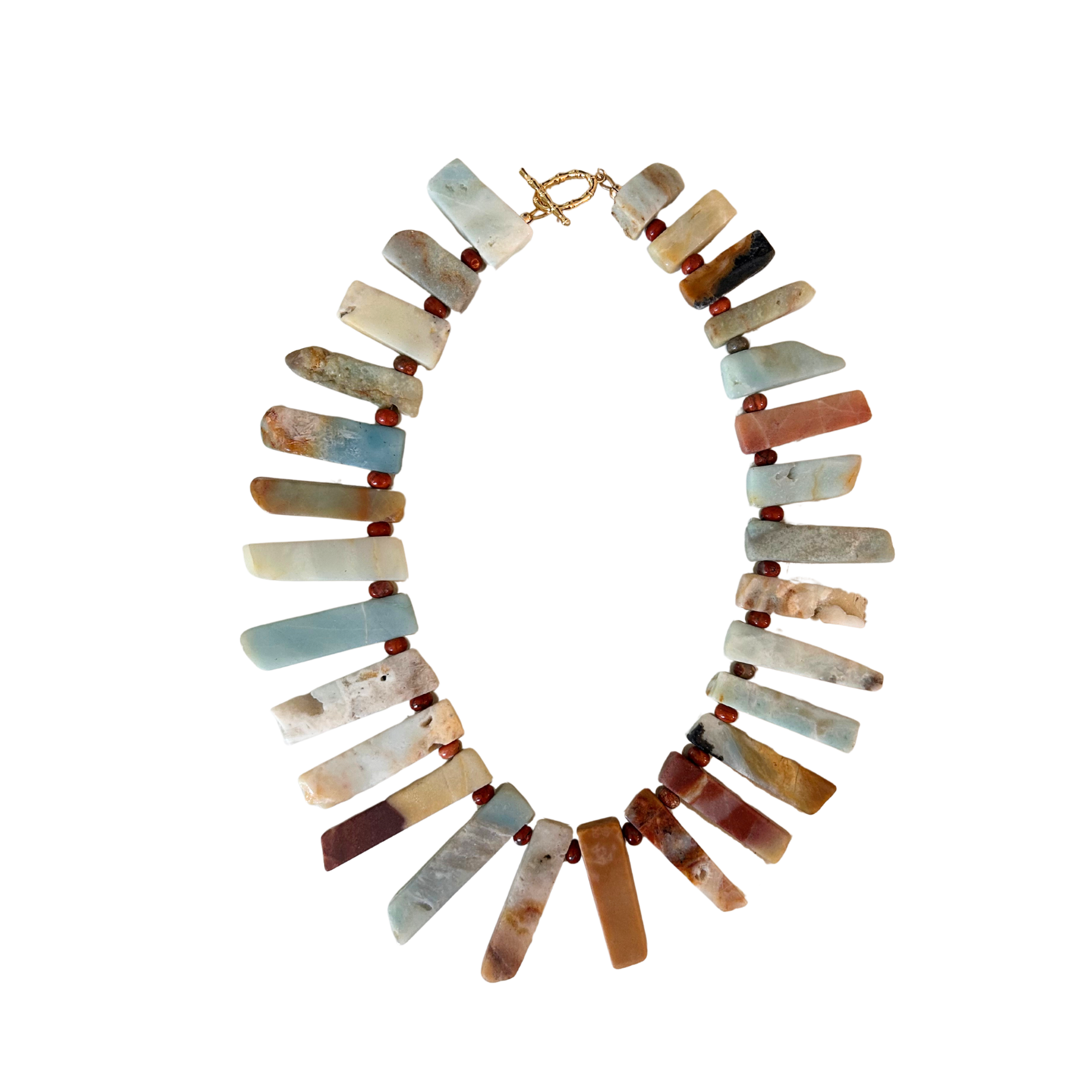 Amazonite stone beaded necklace