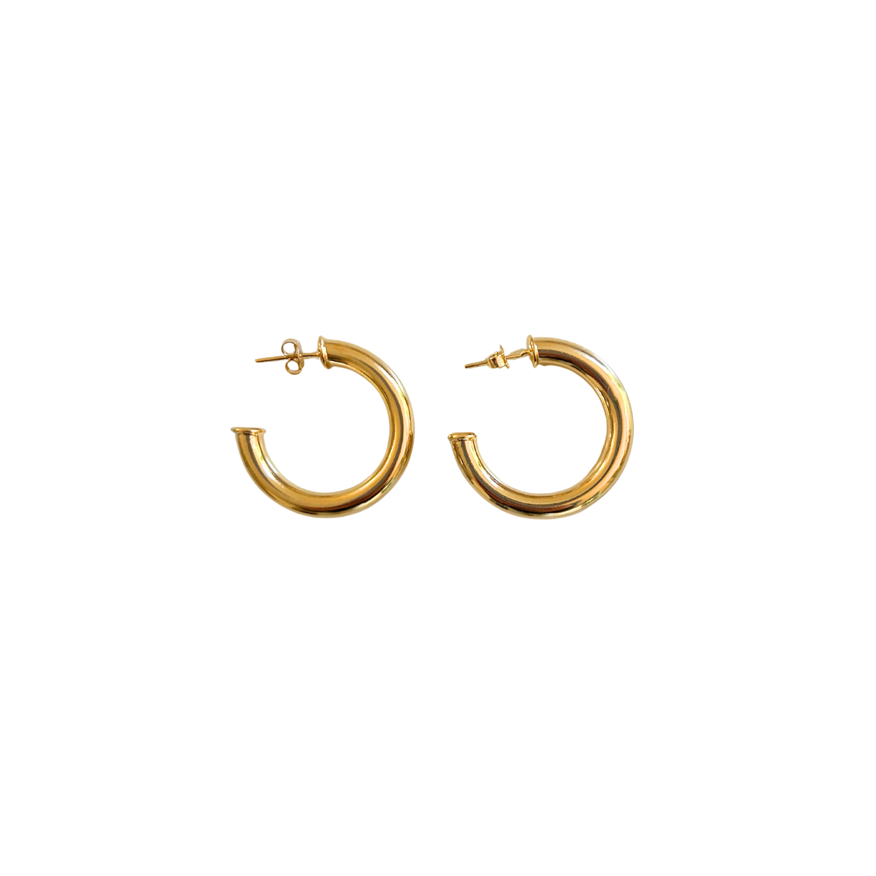 medium size gold hoops