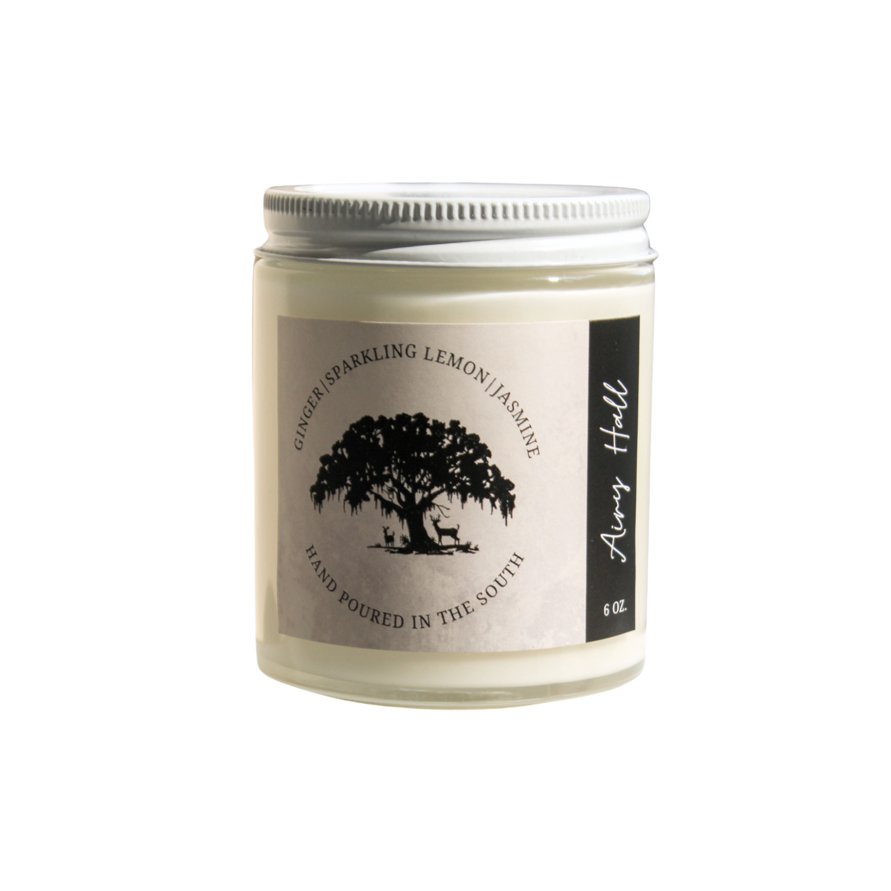 glass jar candle with metal lid