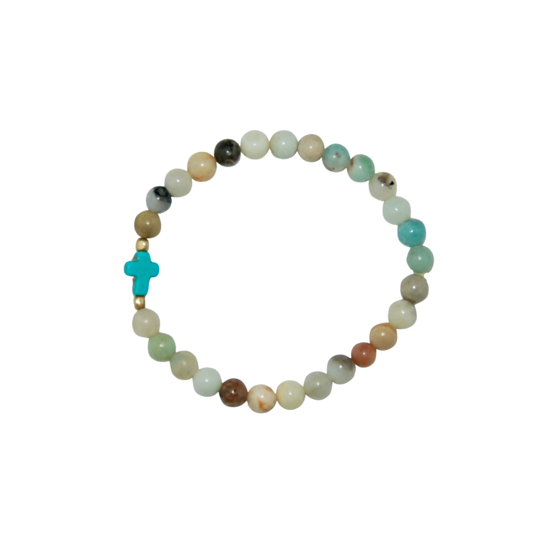 Blue Lagoon Mini Cross Bracelet