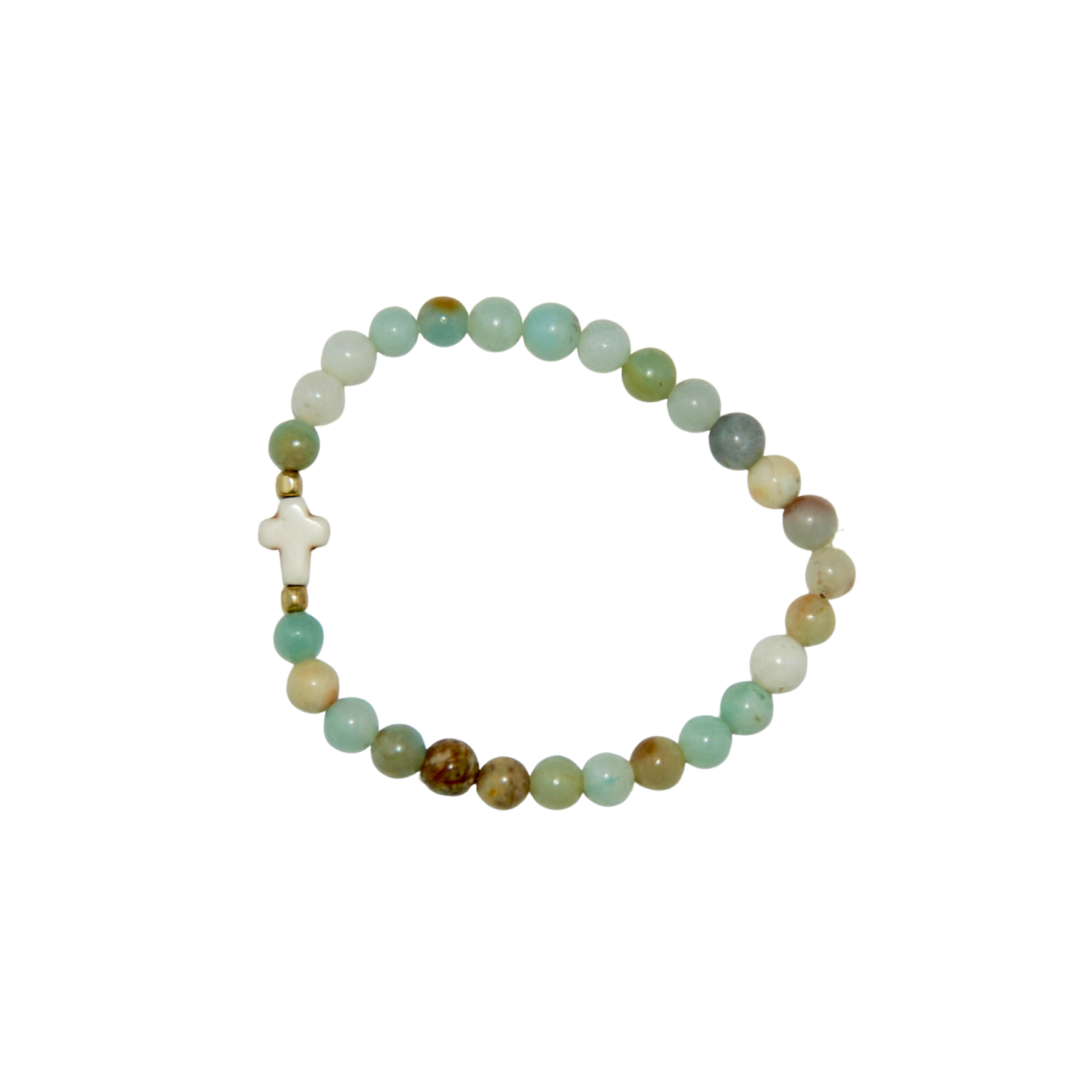 Blue Lagoon Mini Cross Bracelet