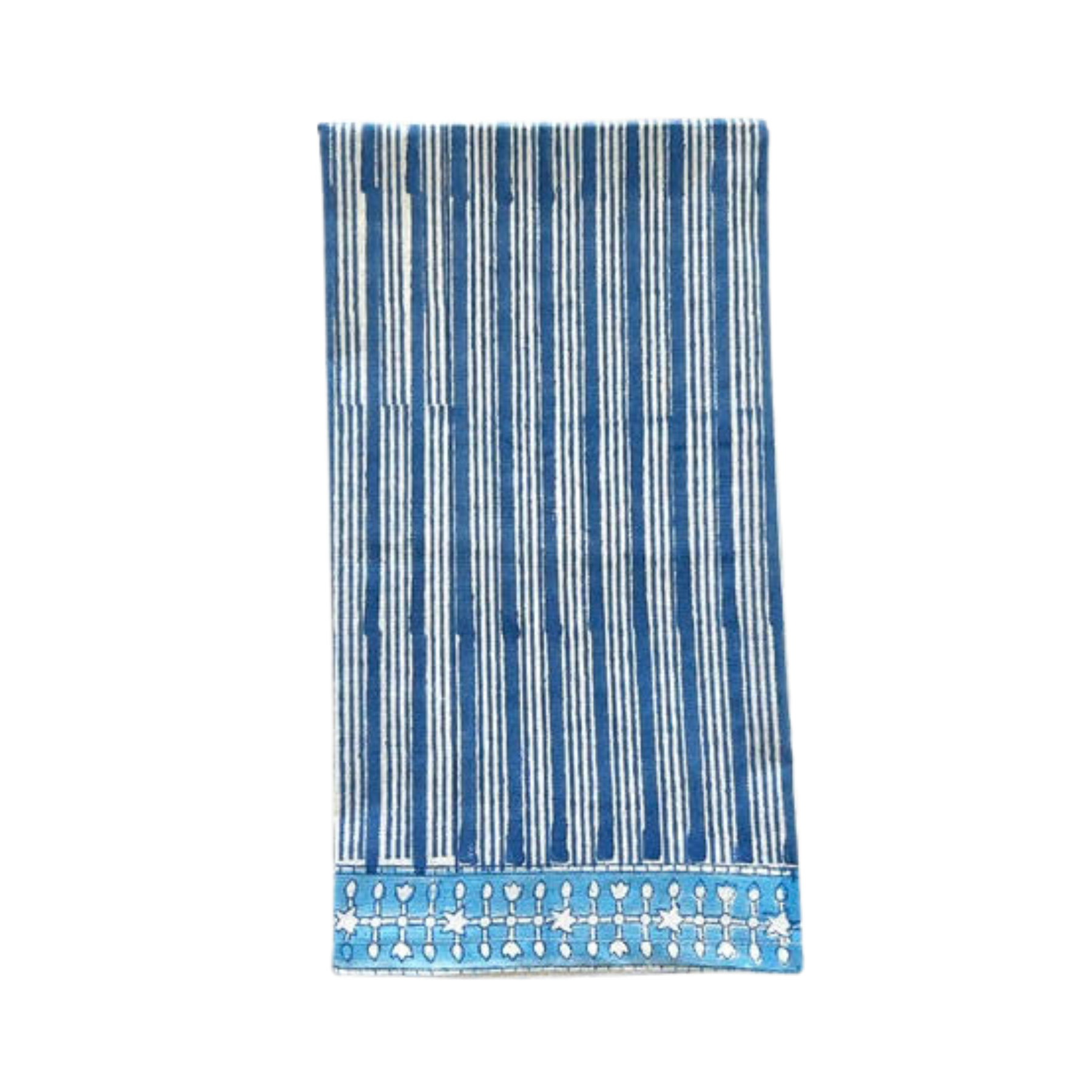 blue and white stripe kitchen towel
