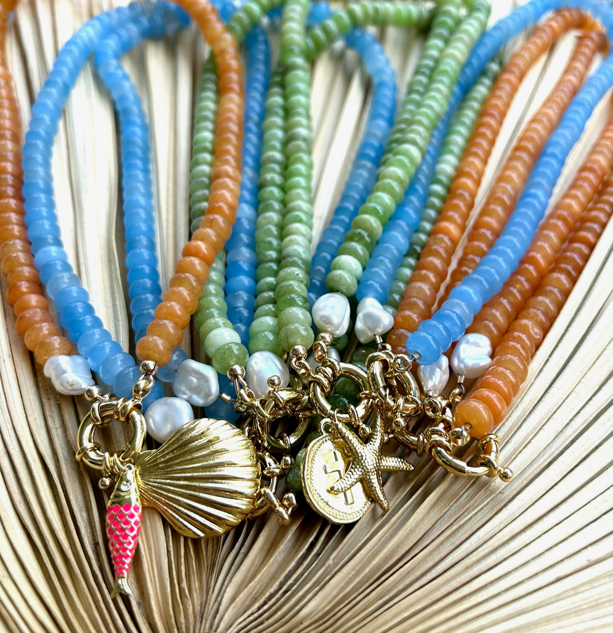 Blue Parsons Pearl Necklace
