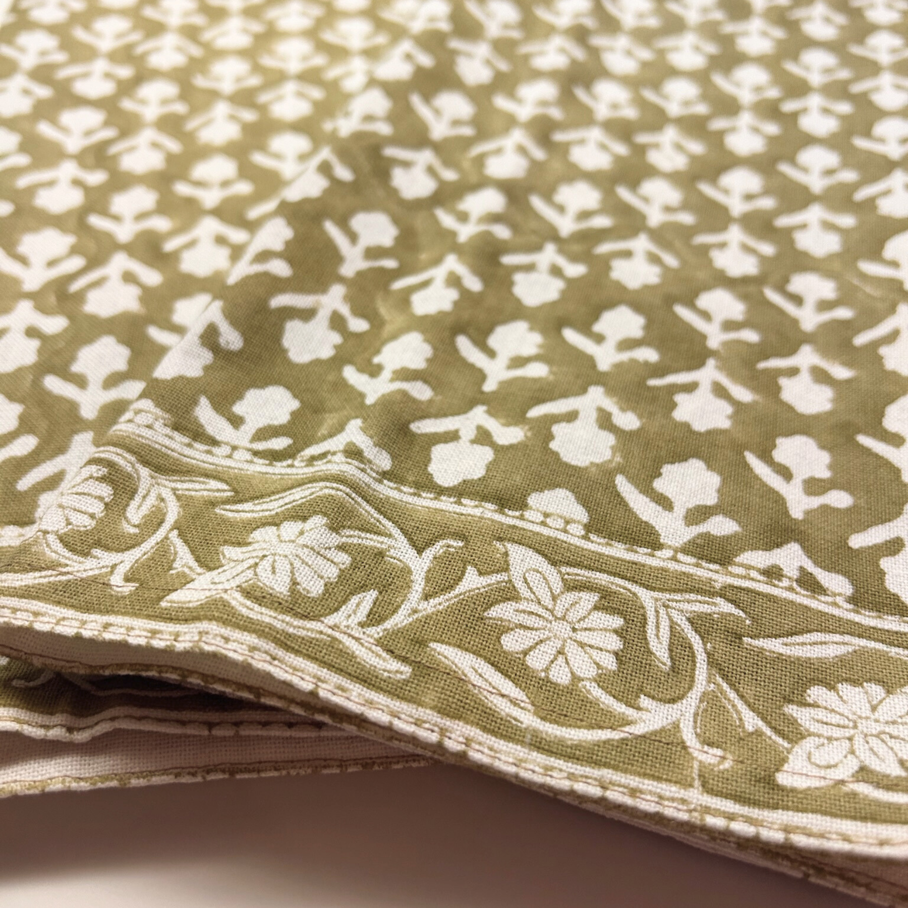 Coffee Block Print Kitchen Towel