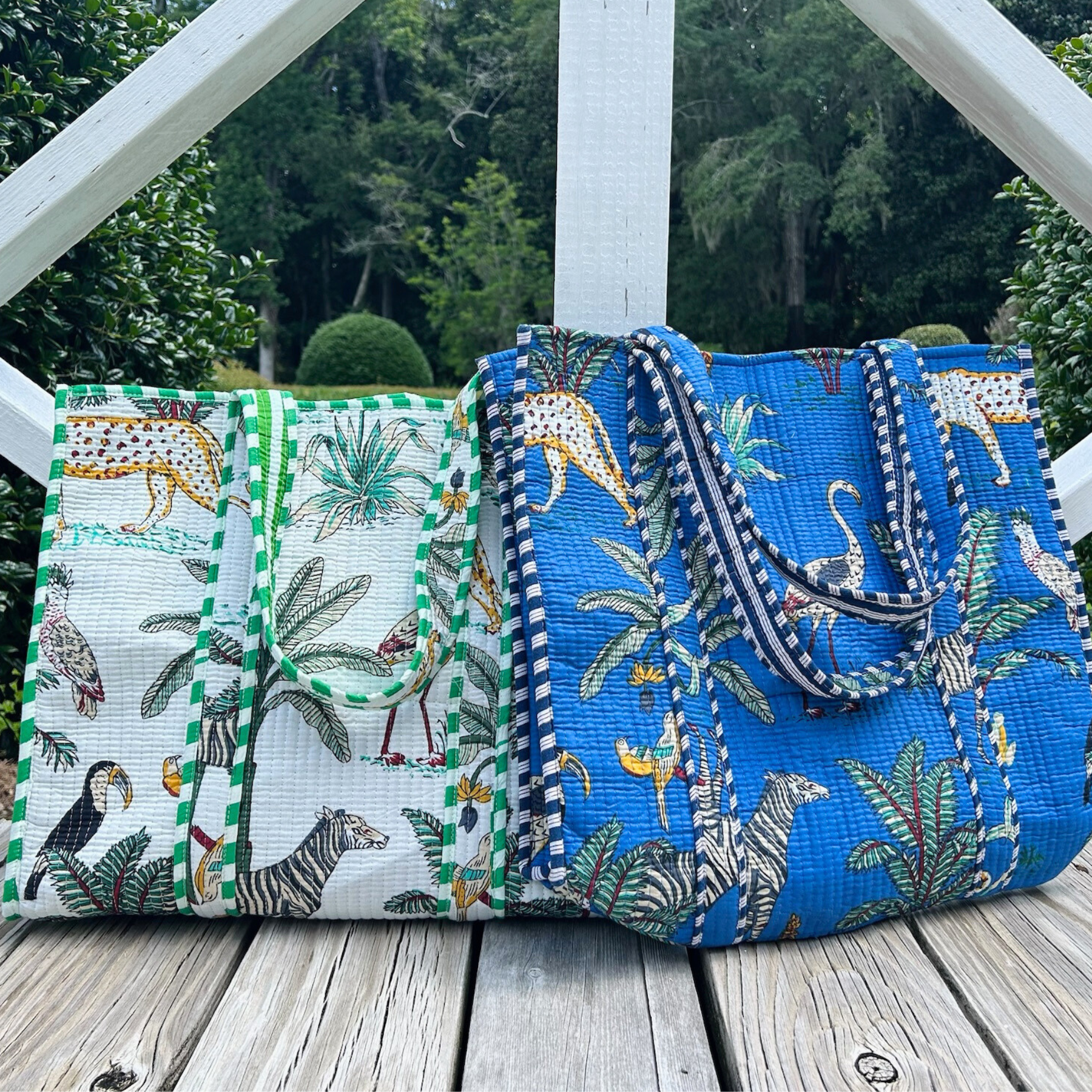 Blue Jungle Tote Bag