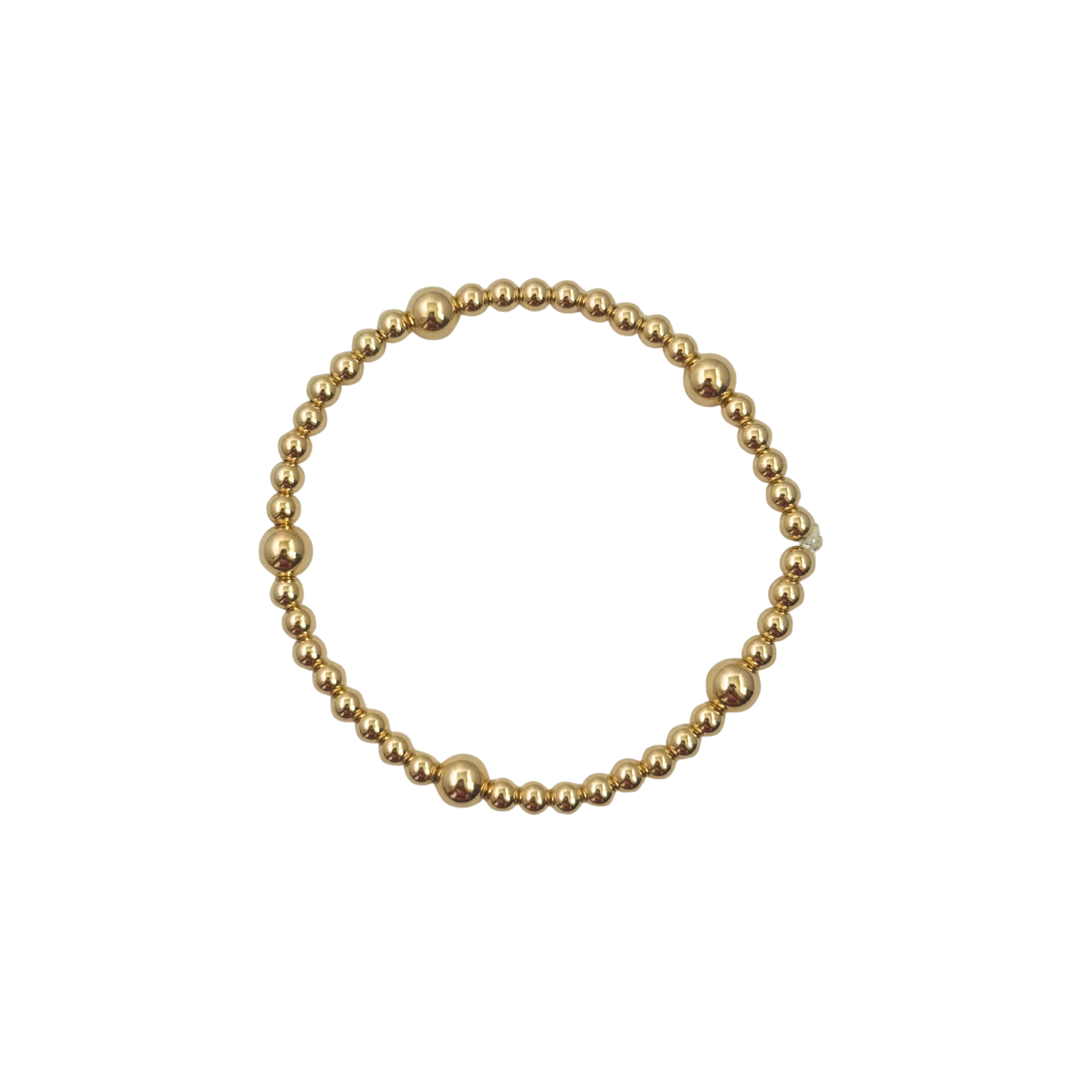 14k gold filled beaded bracelet
