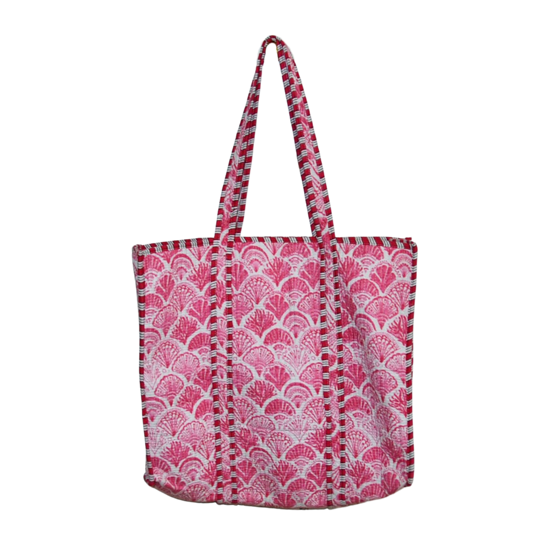 pink and white seashell pattern