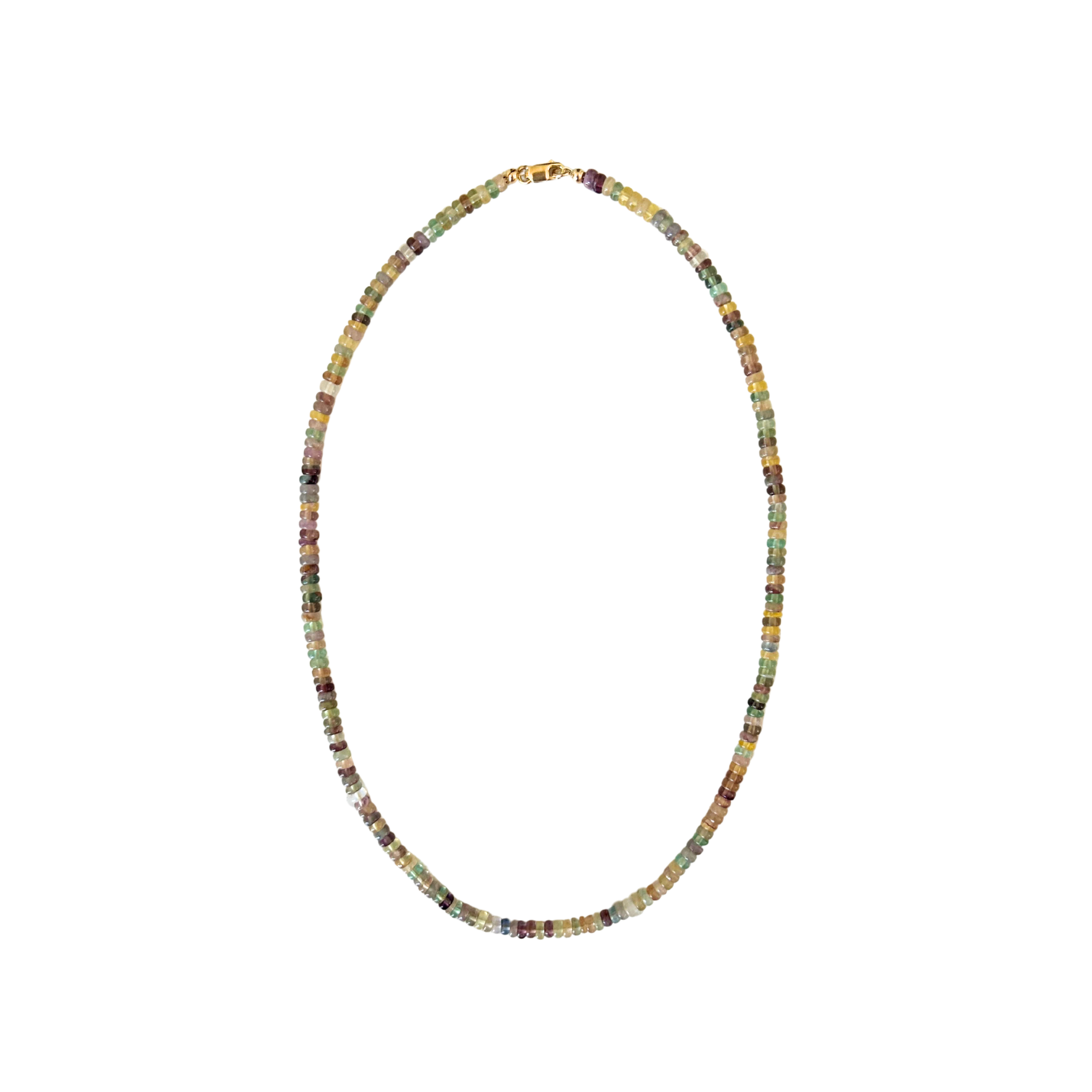 small multi colored beaded necklace