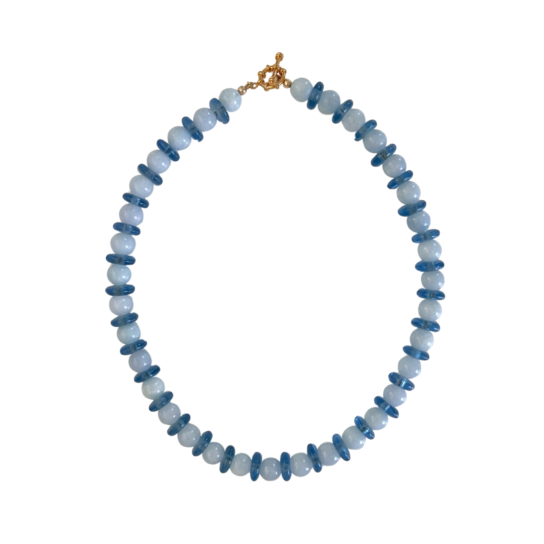 Blue beaded necklace
