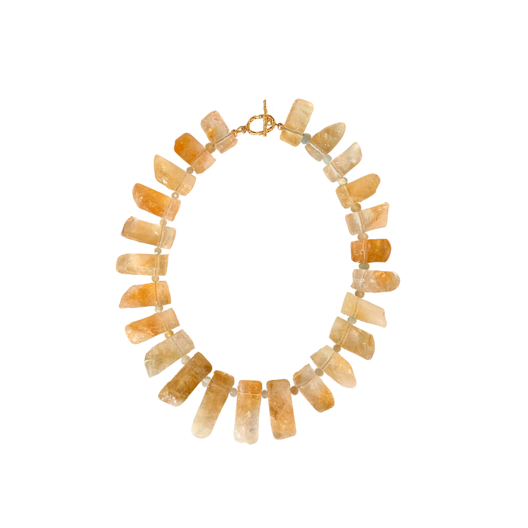 citrine beaded necklace